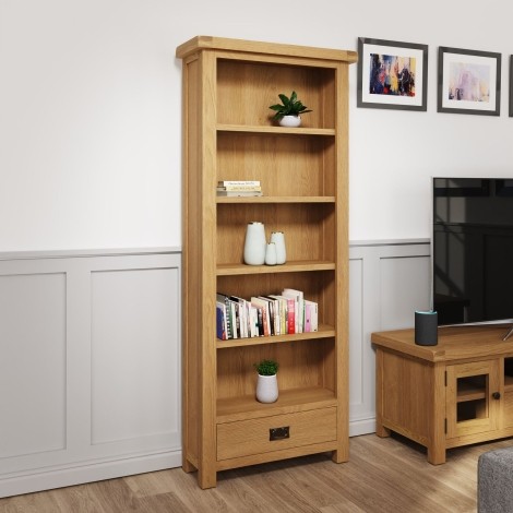 Colton Medium Oak -  Medium Bookcase