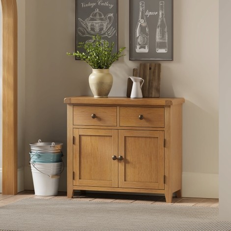 Bartley Oak - 2 Door 2 Drawer Sideboard - Matt Lacquer Finish