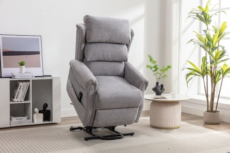 GFA - Luxembourg - Chacha Dove - Fabric - Dual Motor Riser Recliner Chair