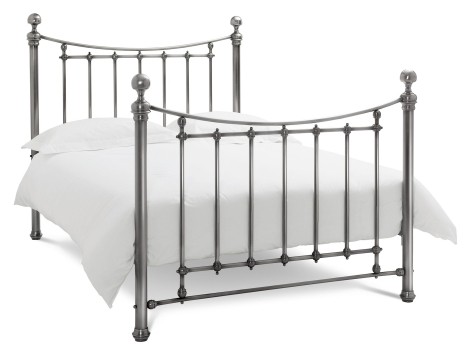 Isabelle - Antique Nickel - 135cm 4'6" Double - Metal Bedstead