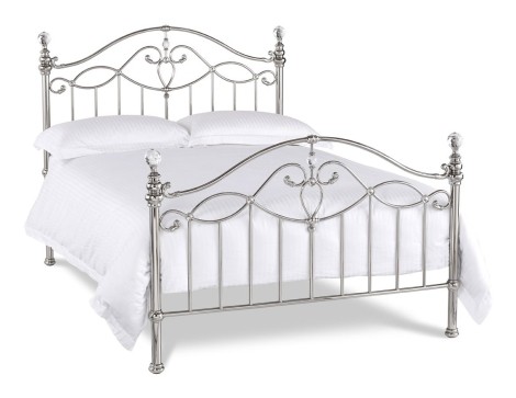 Elena - Shiny Nickel - 122cm 4' Small Double - Metal Bedstead