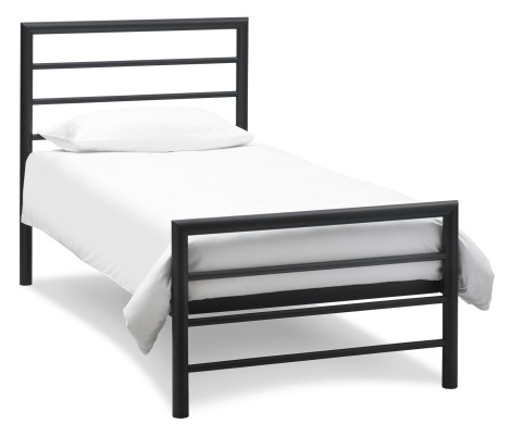 Urban - Matt Black - 90cm 3' Single - Metal Bedstead 