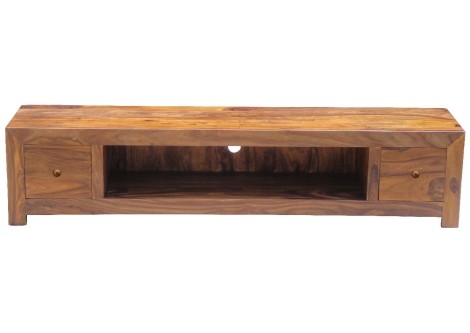 Agra - Sheesham Wood - Brown - Large TV Unit with Drawers