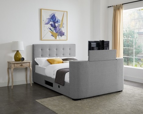 Mayfair - 5' 150cm - Upholstered King Size TV Bed - Integrated Foot End