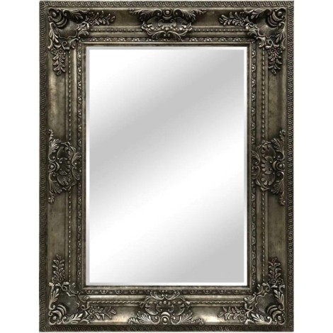 Wooden Framed Rectangular Mirror 28-Rec - Grey