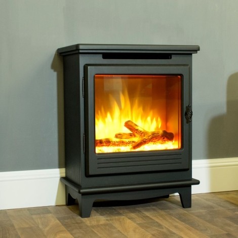 Morpeth - Black Electric Stove Fire - 2kW