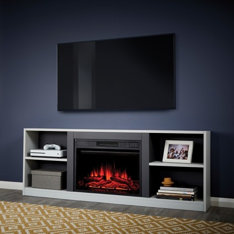 Camden - 61" Grey Media Unit Electric Fire Suite - 2kW