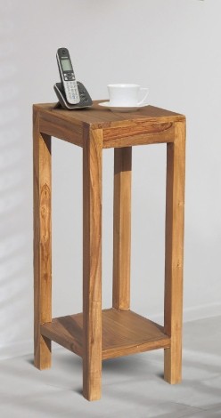 Agra - Sheesham Wood - Brown - End Table with Shelf