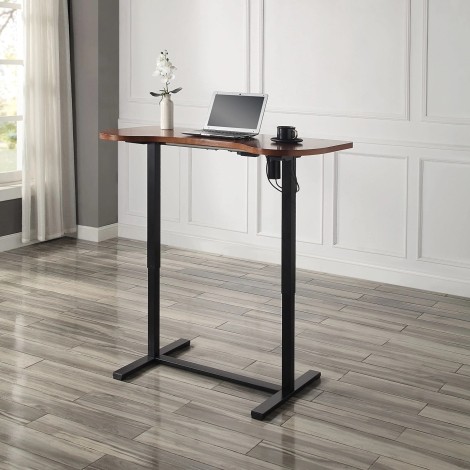 Jual - San Francisco - Walnut/Black - Height Adjustable Desk - Electric