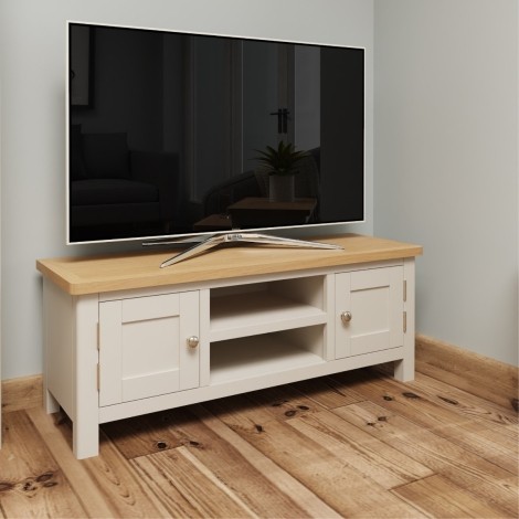 Radley Oak and Truffle Grey Painted Large TV Unit 