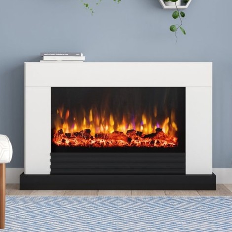 Raby - 48" White Electric Fireplace Suite - 2kW