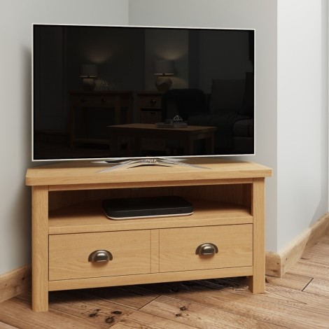 Royal Rustic Oak  Corner TV Unit 