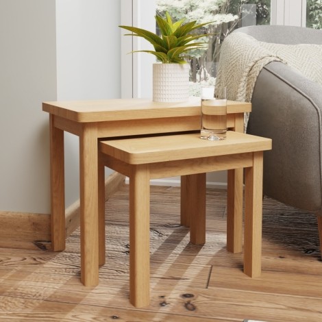 Royal Rustic Oak  Nest Of 2 Tables