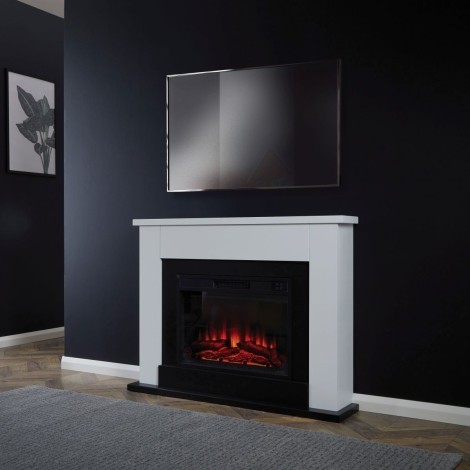 Ryedale - 41" White Electric Fireplace Suite - 2kW