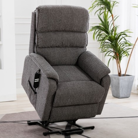 GFA - Valencia - Lisbon Grey - Fabric - Dual Motor - Lift and Riser Recliner Chair