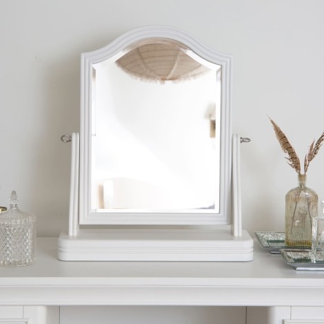 Sutton - Rectangular - Soft White - Dressing Table - Trinket Mirror