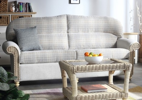 Desser - Samford - Natural Wash - Cane 3 Seater Sofa