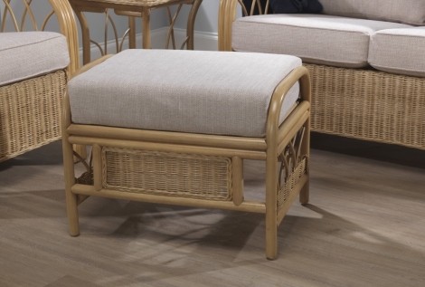 Desser - Viola - Light Oak - Cane Footstool